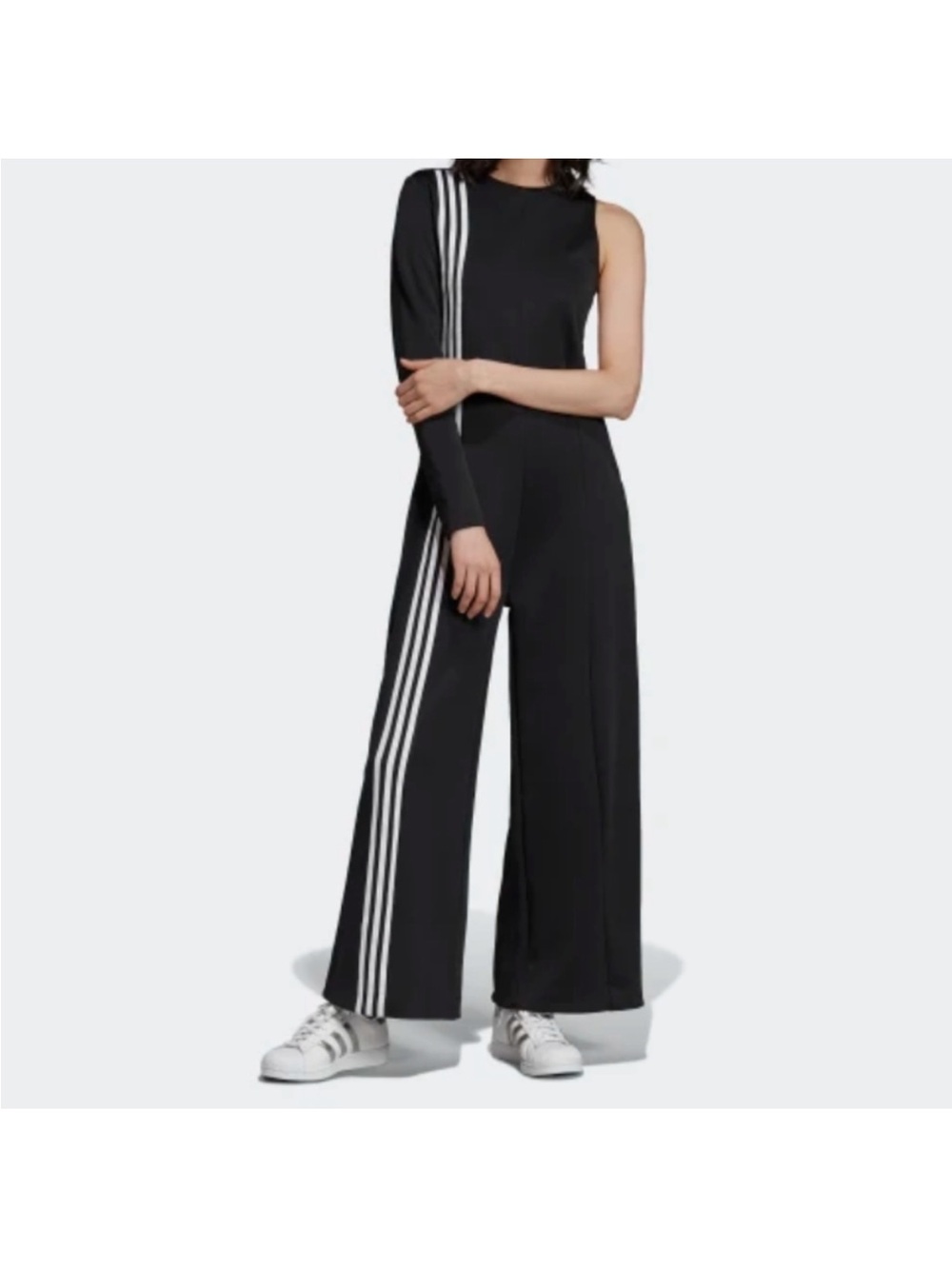 Adidas Originals TLDR asymmetrical one sleeve jumpsuit